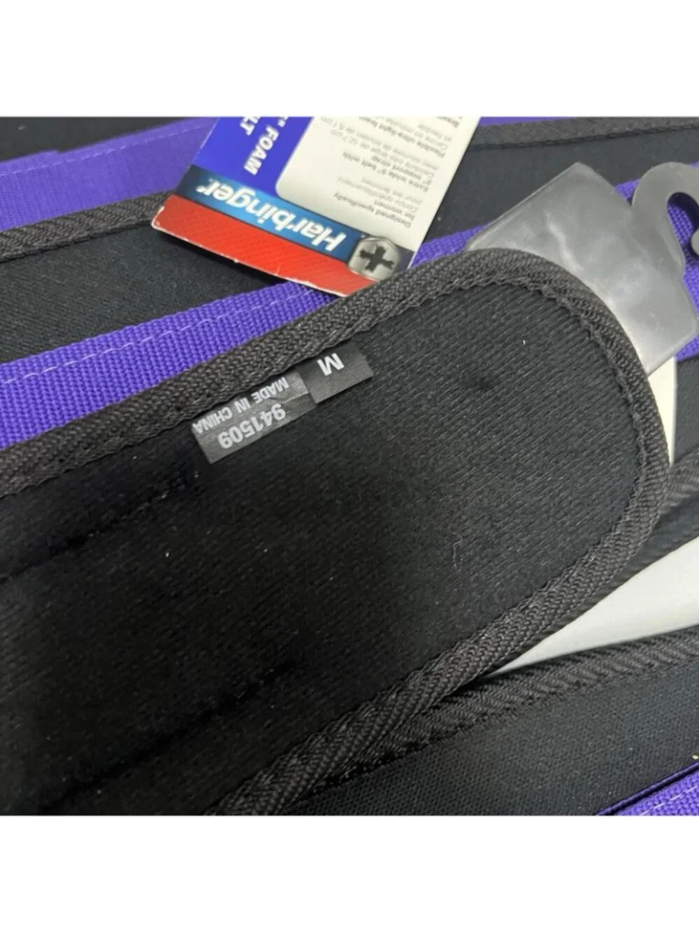 NWT Harbinger Purple Black Womens 5” Foam Padded Core Support Belt Lifting M